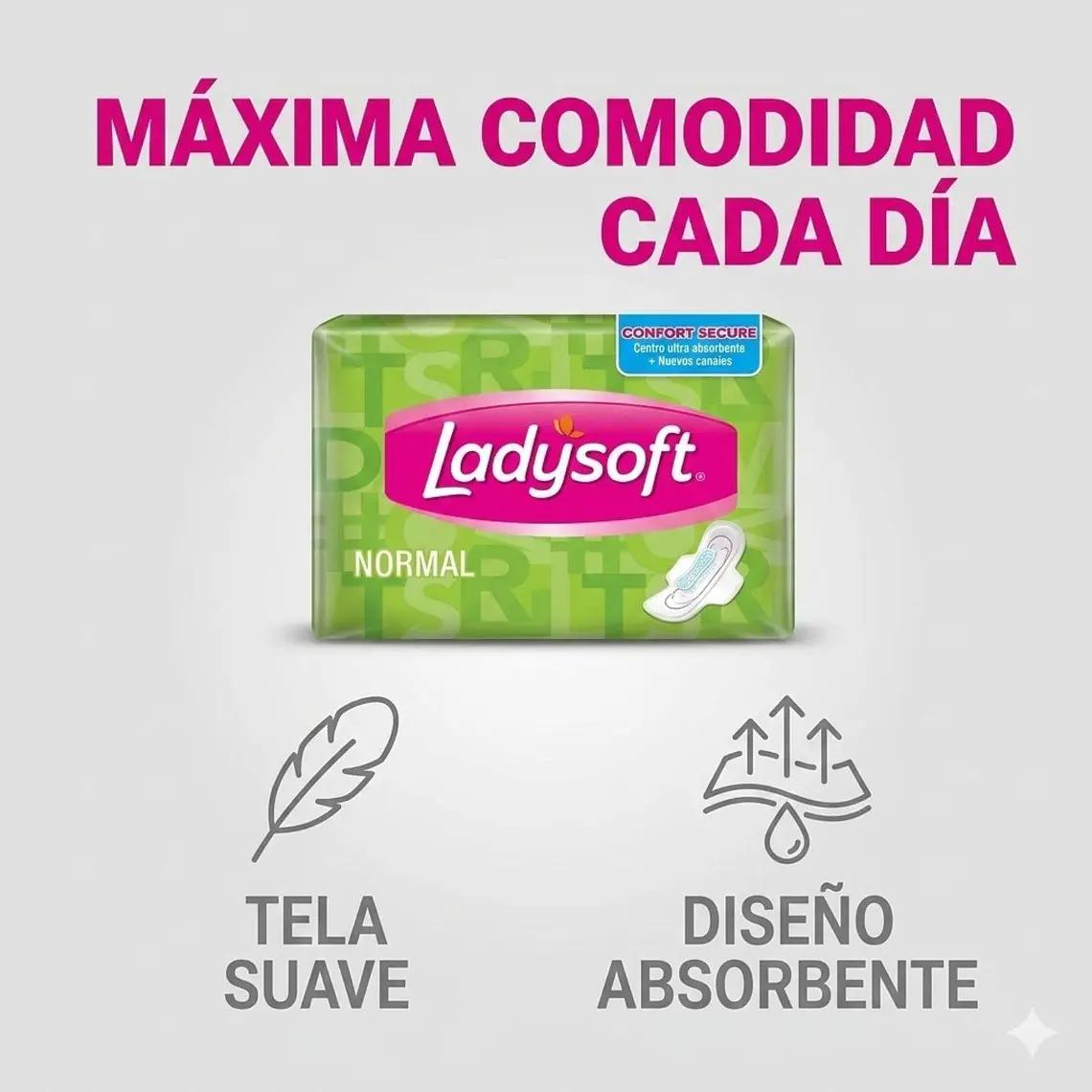 Toallas Femeninas Ladysoft Normal Tela Suave Con Alas 8u 2