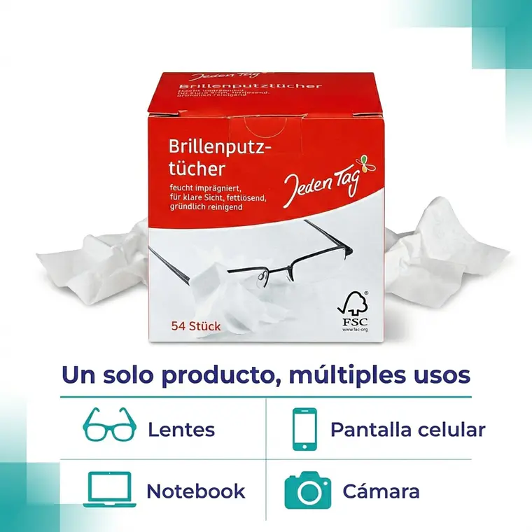 Paños Limpieza De Lentes Jeden Tag 54unid 4