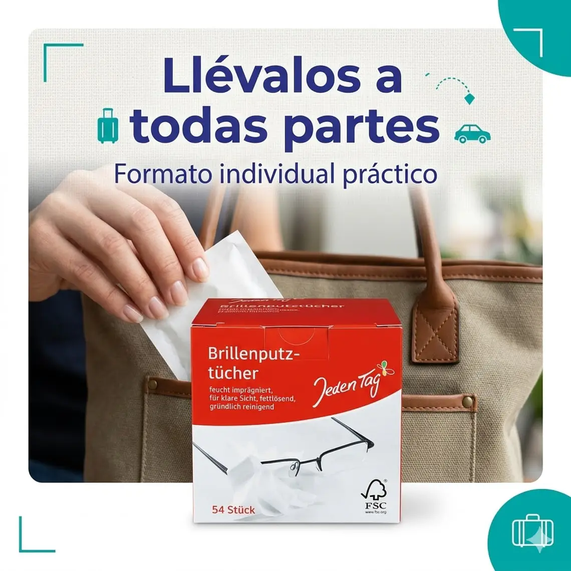 Paños Limpieza De Lentes Jeden Tag 54unid 8