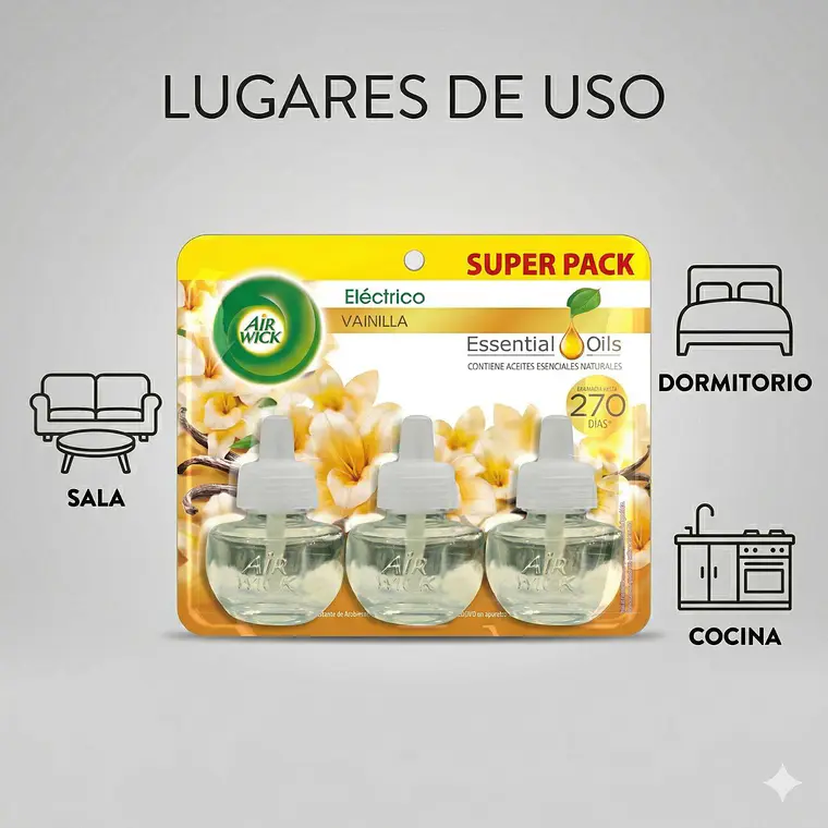 Recambio Air Wick Vainilla para Difusor Eléctrico 3 Unid 5