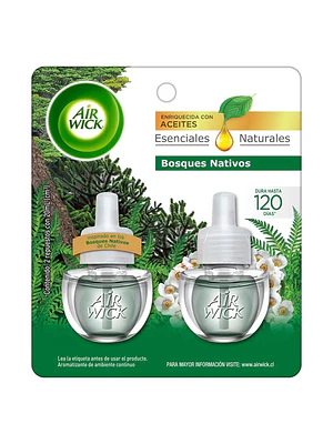 Pack 2 Recargas Air Wick Aroma Bosque Nativo con Aceites Naturales