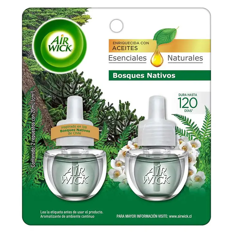 Pack 2 Recargas Air Wick Aroma Bosque Nativo con Aceites Naturales 1