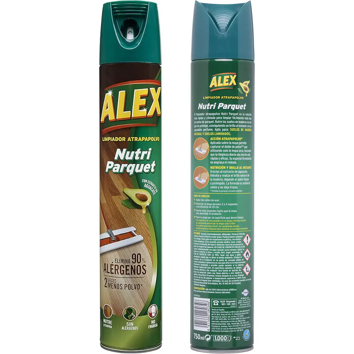 Alex Atrapa Polvo Limpieza Parquet Aerosol 750cc 2