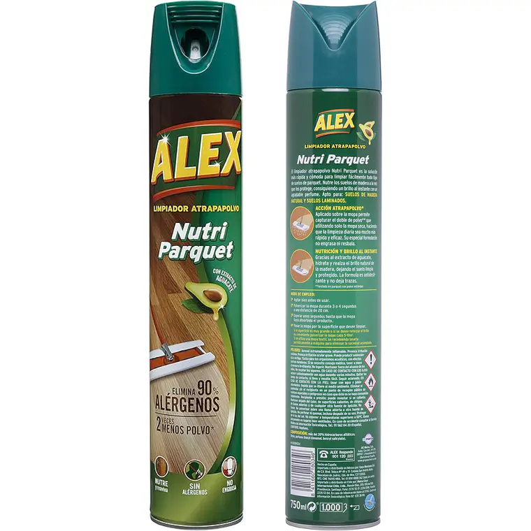 Alex Atrapa Polvo Limpieza Parquet Aerosol 750cc 2