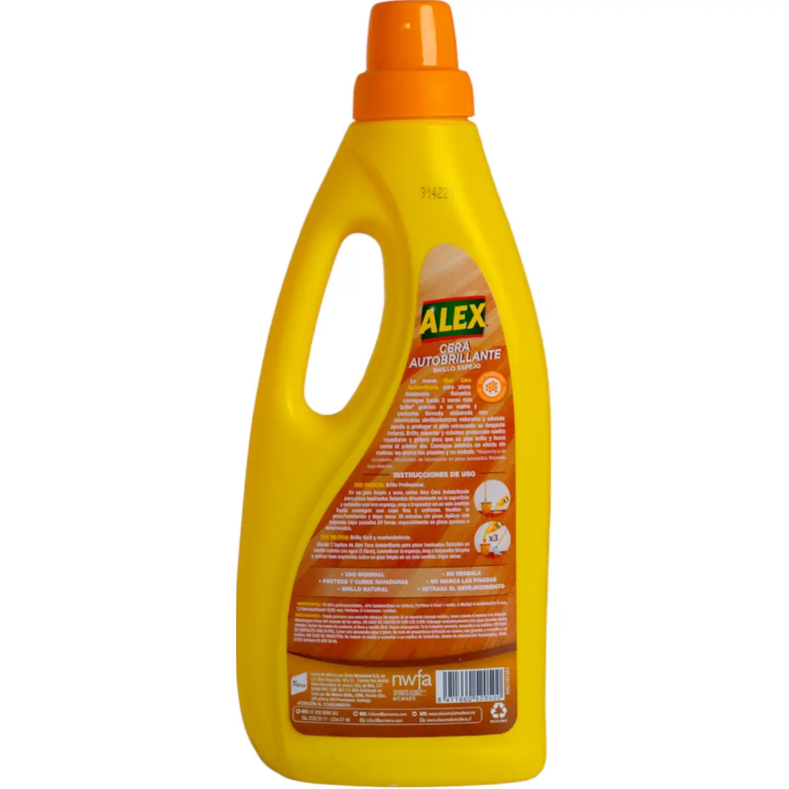 Cera Autobrillante Pisos Laminados Alex 750 ml 2