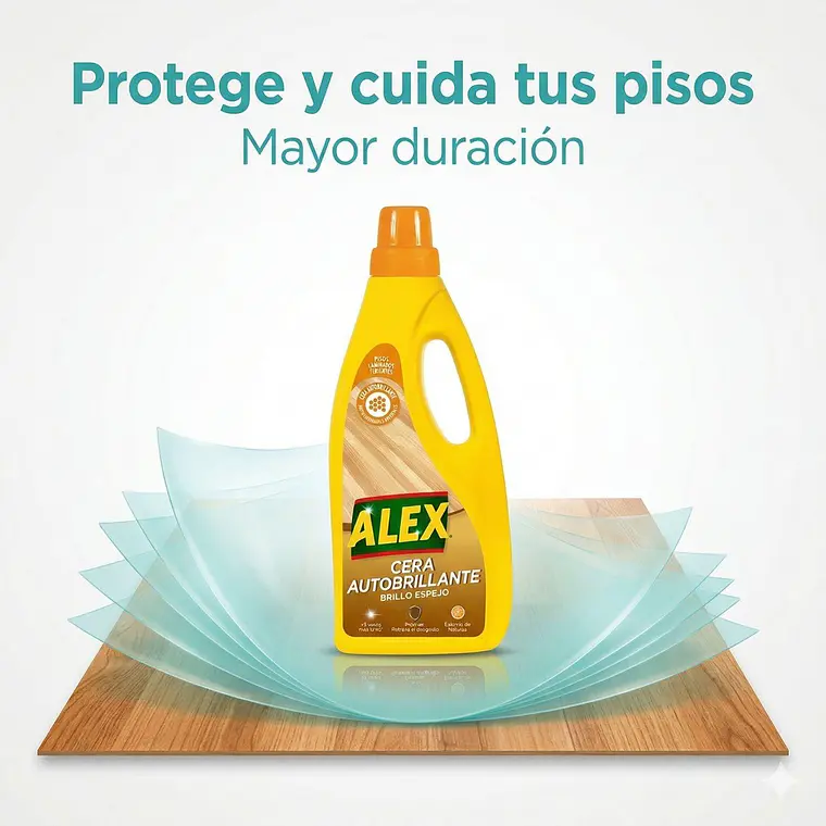 Cera Autobrillante Pisos Laminados Alex 750 ml 6