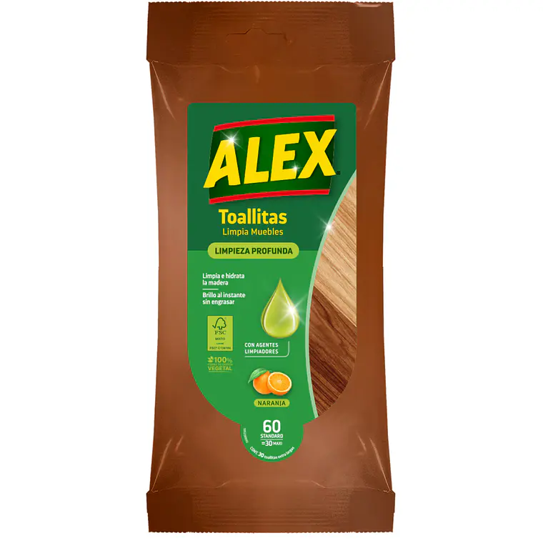 Toallitas Alex Renovadoras Para Muebles 30 Unid 1