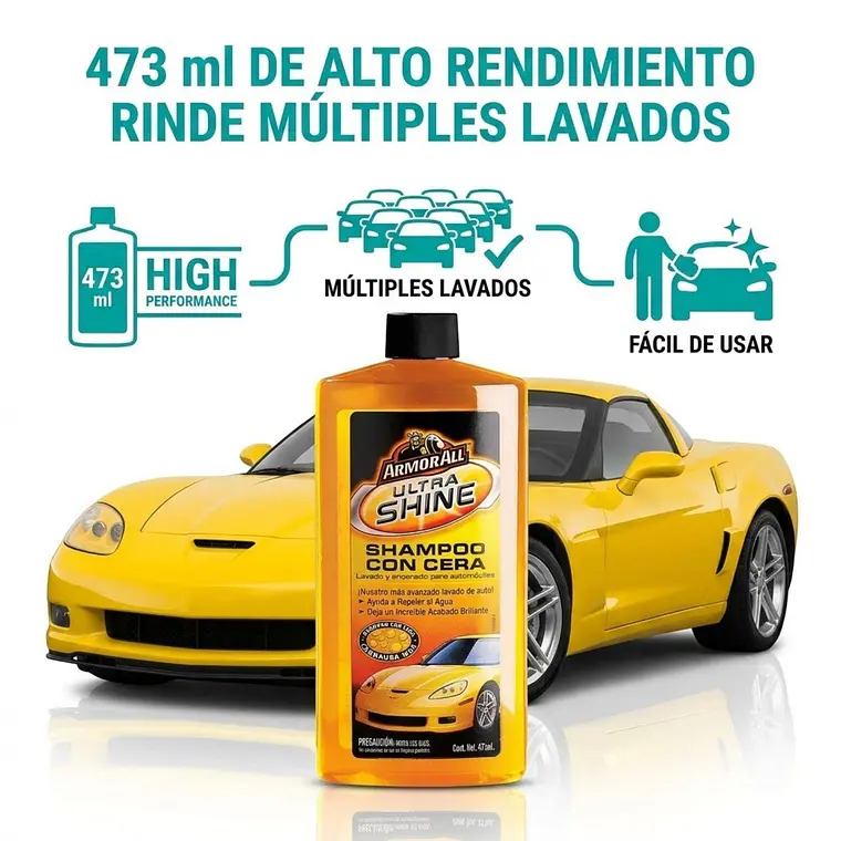 Armor All Shampoo Cera Auto Brillante 473 ml 9