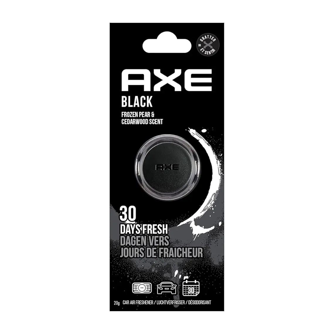 Aromatizante Para Autos Axe Rejilla Black 19gr 1