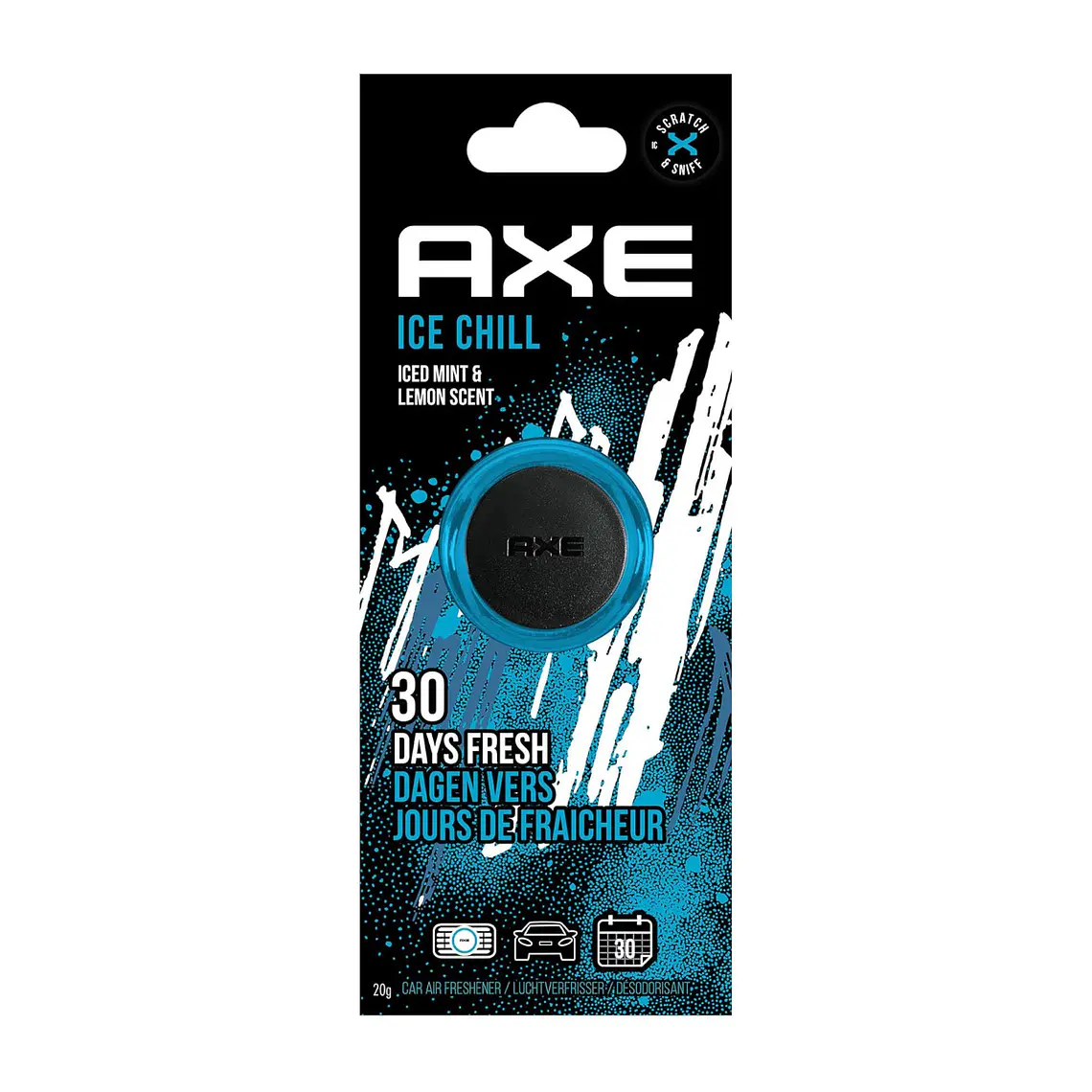 Aromatizante Para Autos Axe Rejilla Ice 19gr 1