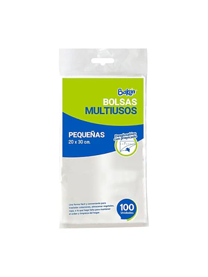 Bolsas Multiuso Bakan Pequeña 20x30 Bolsa Taco Pack 100