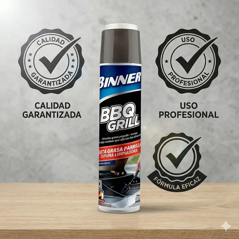 Limpiador Quita Grasa Bbq Grill Binner 600ml 7