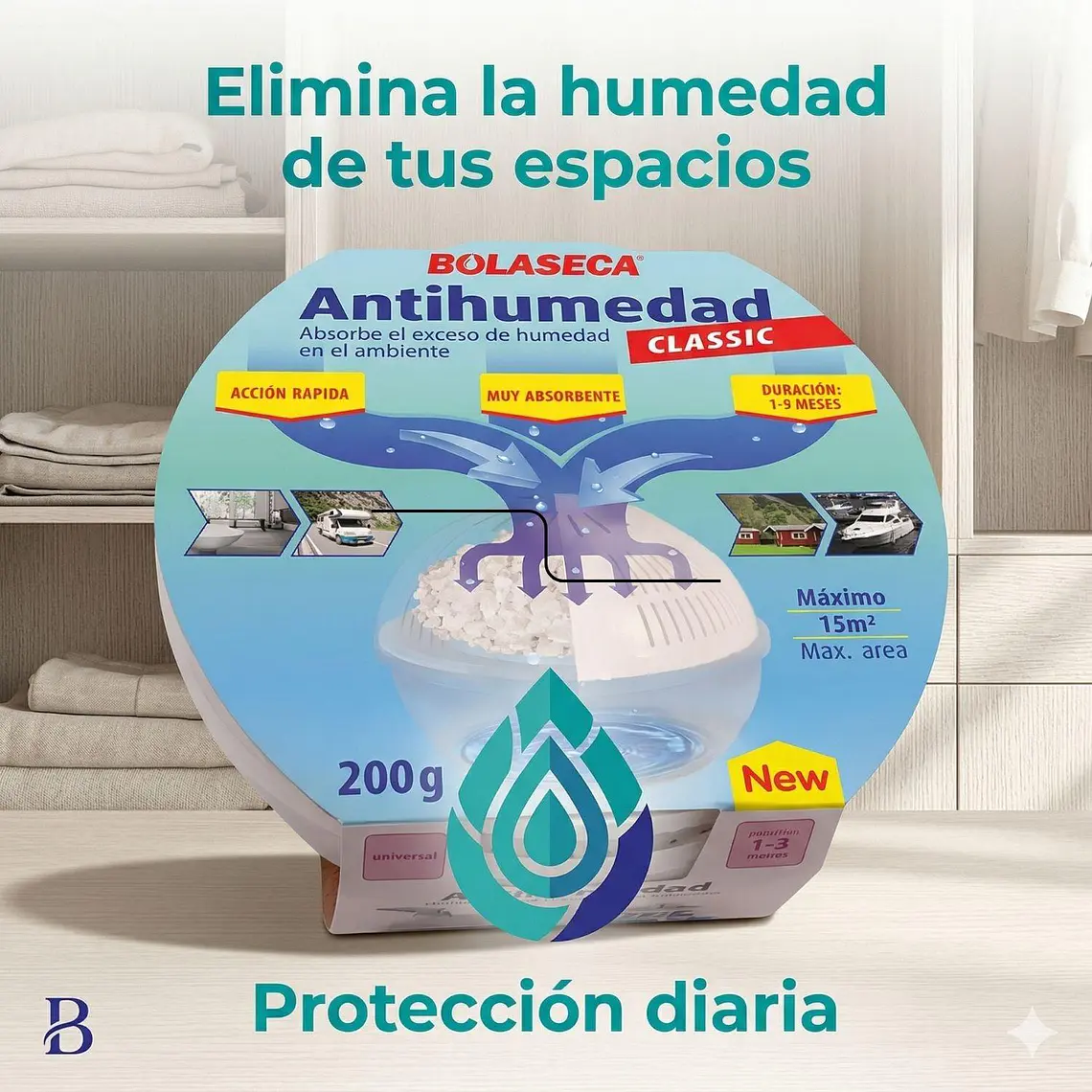 Sistema Antihumedad Bolaseca Con Su Recarga 200gr 5