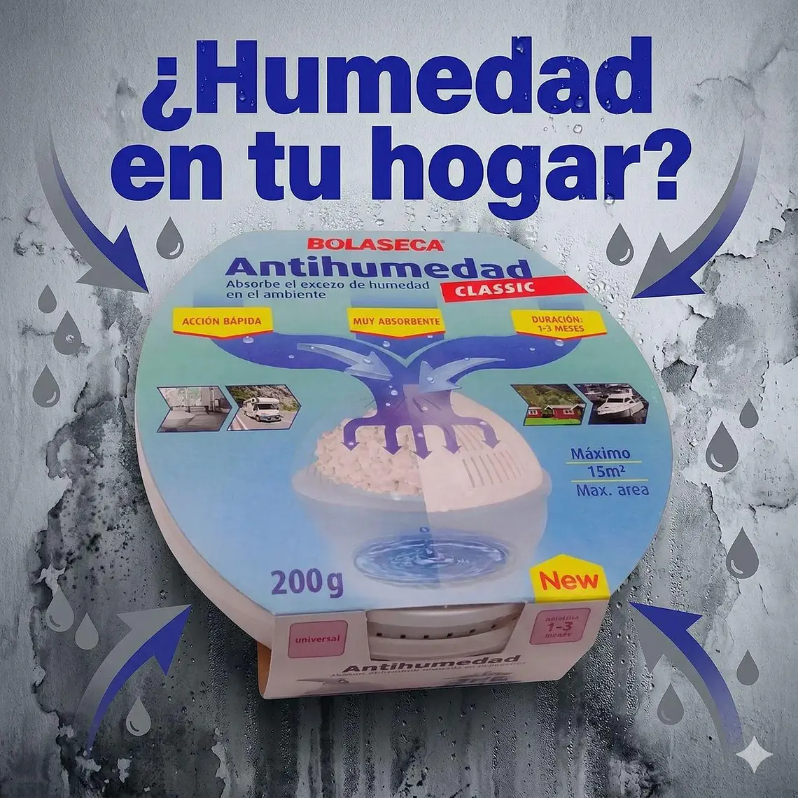 Sistema Antihumedad Bolaseca Con Su Recarga 200gr 6