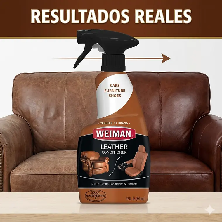 Limpiador Acondicionador De Cuero Weiman 3En1 355ml 3