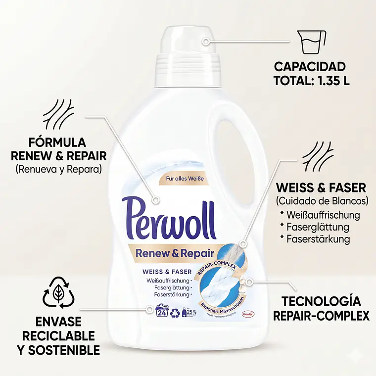 Detergente Ropa Blanca 1.35l 4