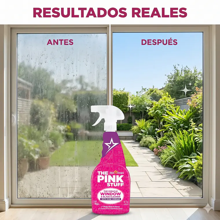 Limpia Vidrios Vinagre Rosa Pink 750ml 3