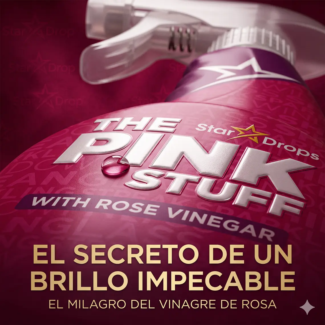 Limpia Vidrios Vinagre Rosa Pink 750ml 7