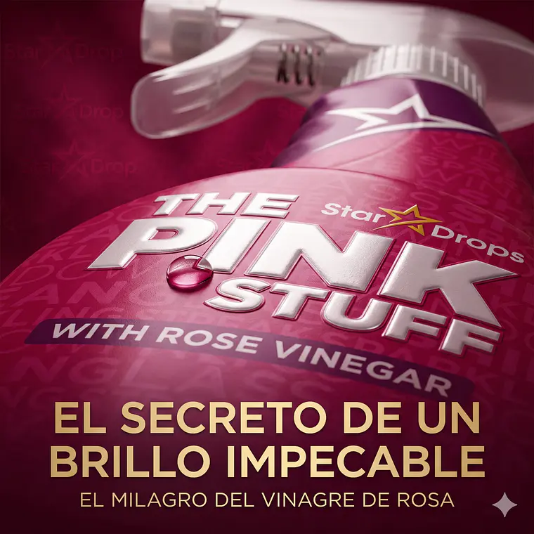 Limpia Vidrios Vinagre Rosa Pink 750ml 7