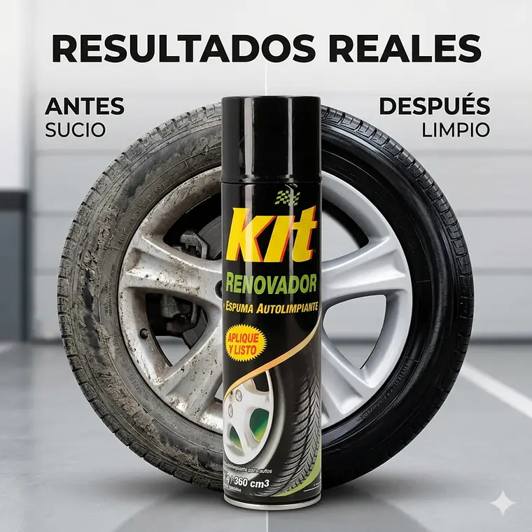 Renovador de Caucho y Neumáticos KIT Spray 360 ml 3
