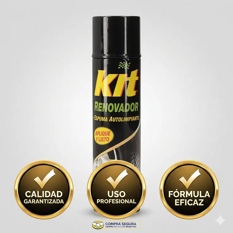 Renovador de Caucho y Neumáticos KIT Spray 360 ml 6
