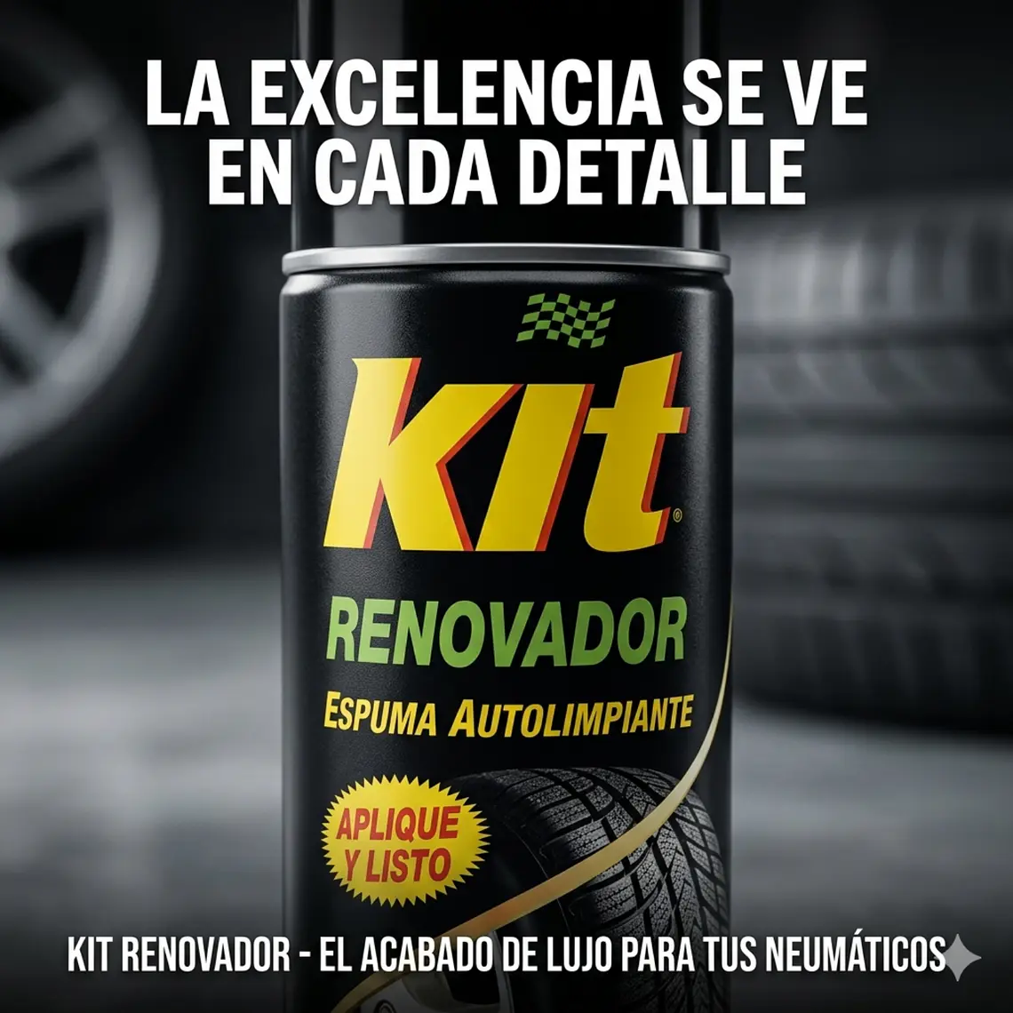 Renovador de Caucho y Neumáticos KIT Spray 360 ml 8