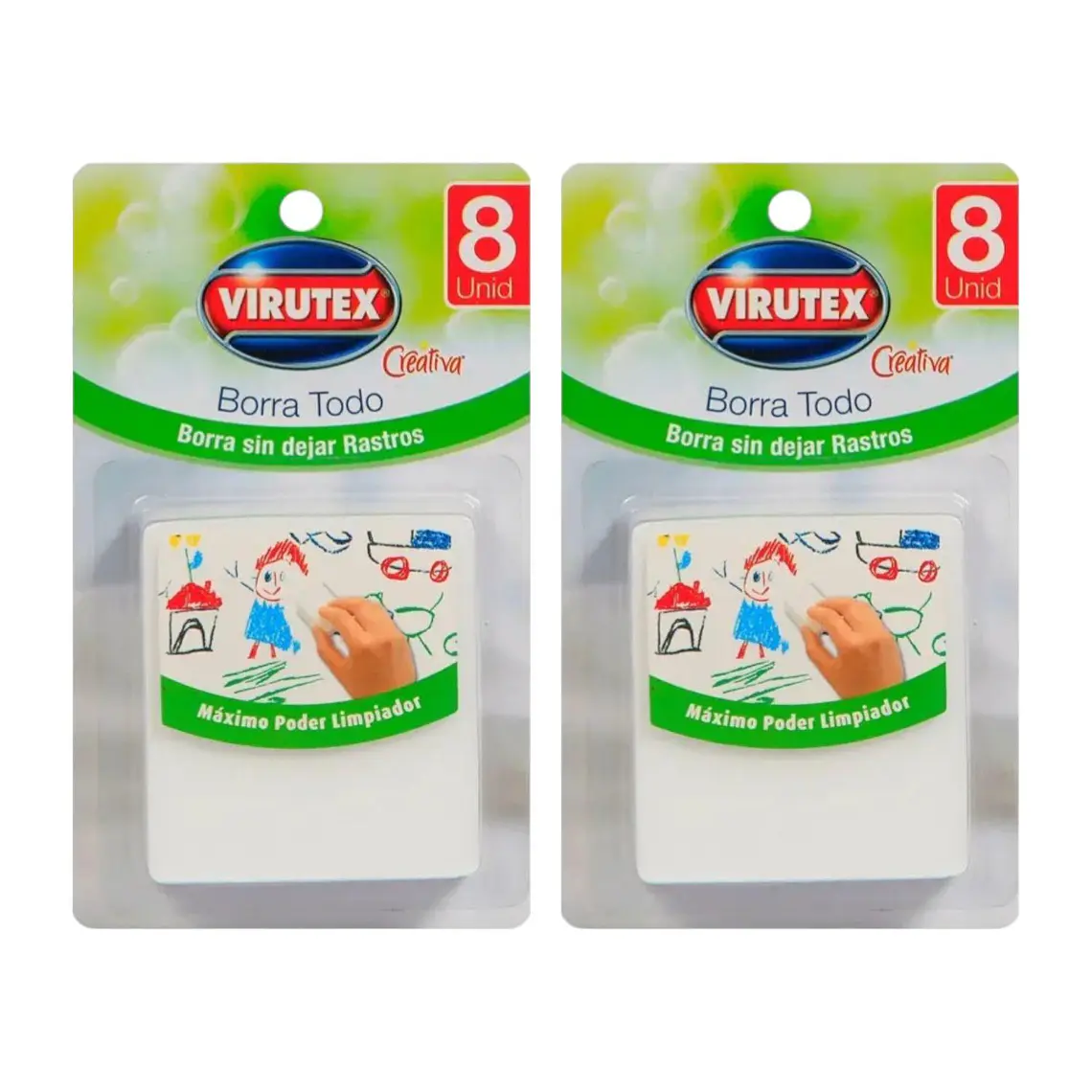 Esponja Mágica Virutex Pack 2x8: Borra Todo Total 1