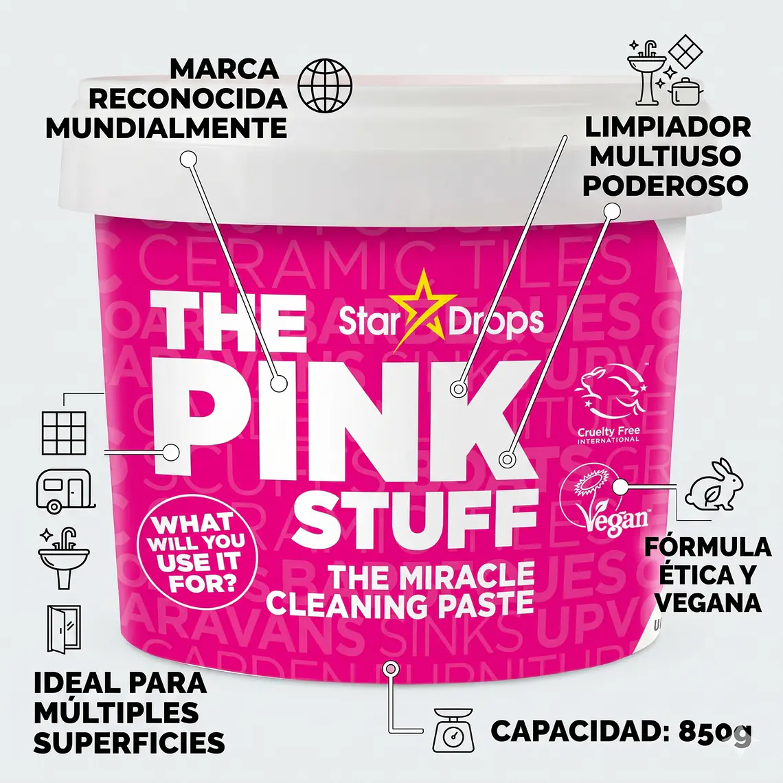 Limpiador Multiuso Pink Stuff 850gr 5