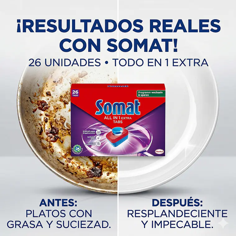 Pastillas Lavavajillas Somat 26 Unidades 4