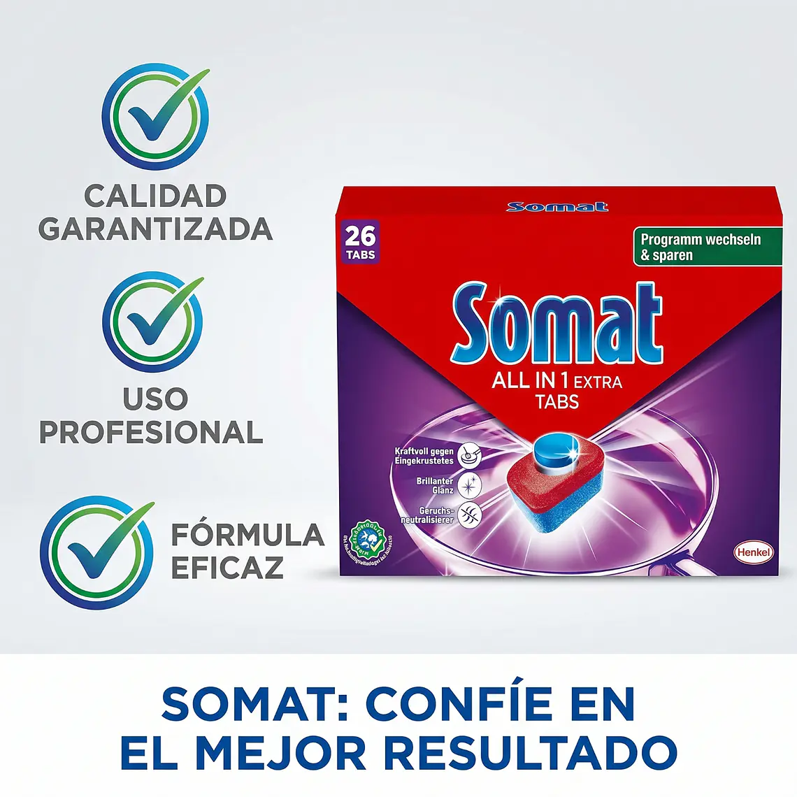 Pastillas Lavavajillas Somat 26 Unidades 5