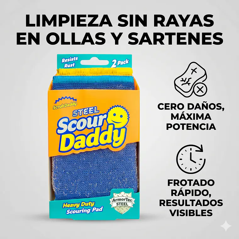 Esponja Acero Inoxidable Scour Daddy 2 Unid 3