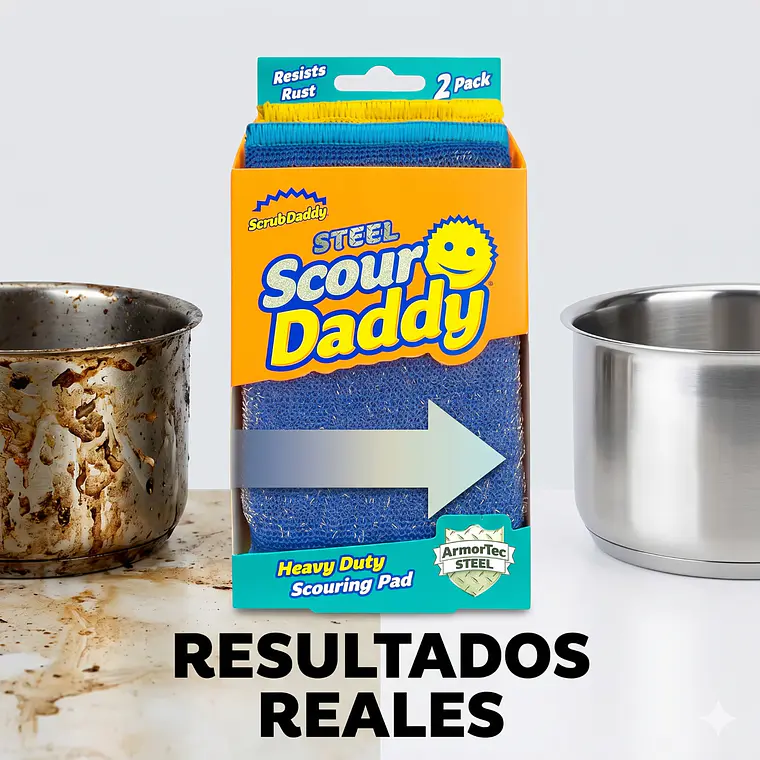Esponja Acero Inoxidable Scour Daddy 2 Unid 4