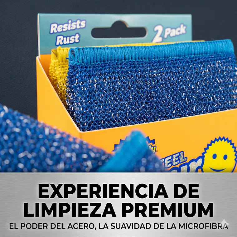 Esponja Acero Inoxidable Scour Daddy 2 Unid 6
