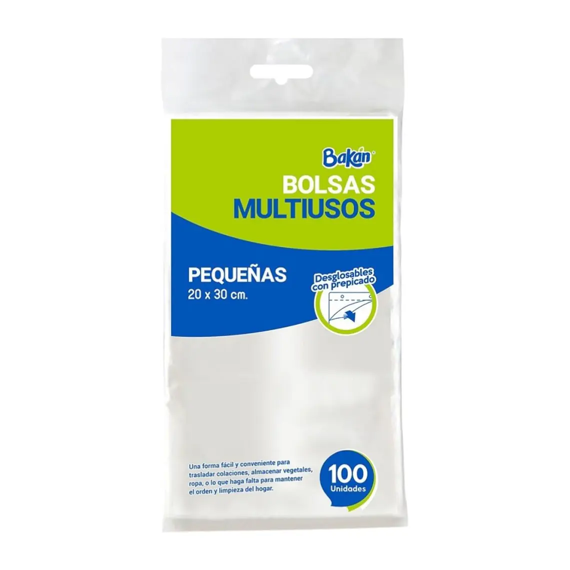 Bolsas Multiuso Bakan Pequeña 20x30 Bolsa Taco Pack 100 1