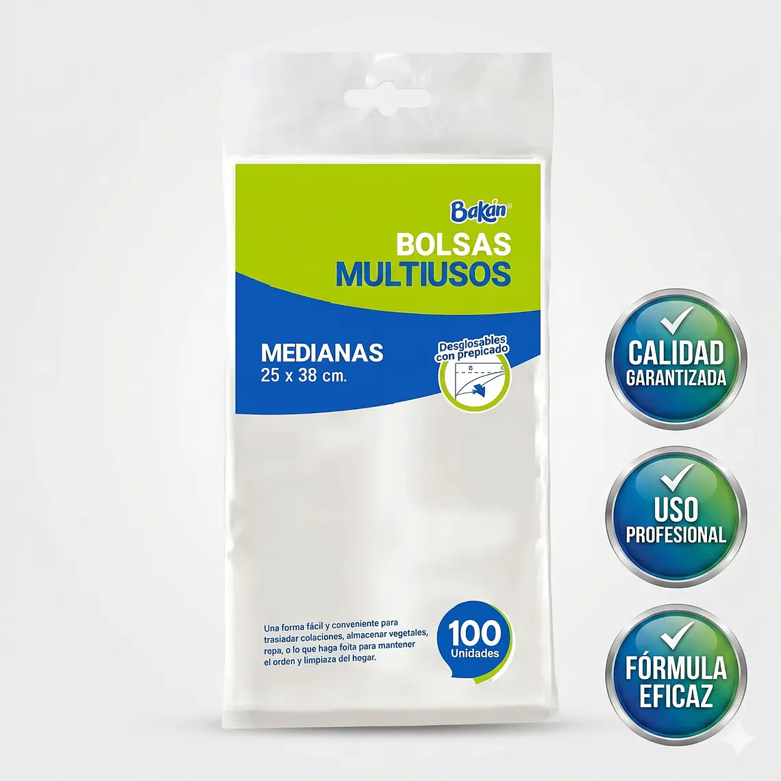 Bolsas Multiuso Bakan 25x38 Bolsa Taco Mediana 100 Unidades 7