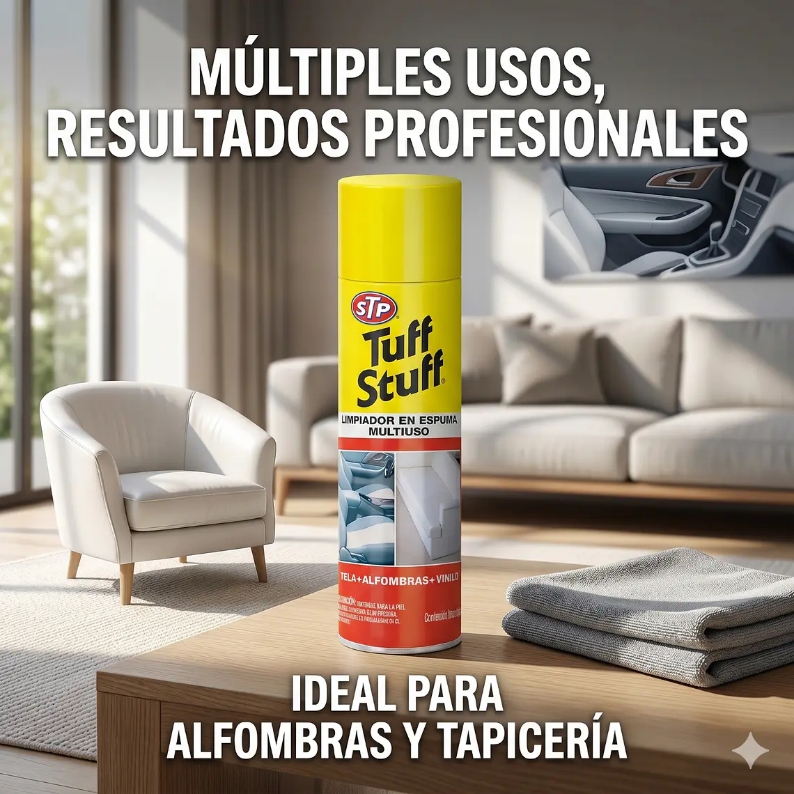 Limpiador En Espuma Tela, Alfombra, Vinilo 623gr 9