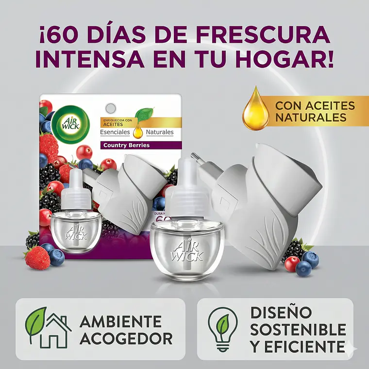 Aparato Electrico Air Wick Berries + Repuesto 21ml 2