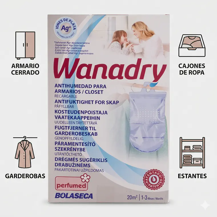 Sistema Antihumedad Bolaseca Wanadry Closets Y Armarios 450g 3