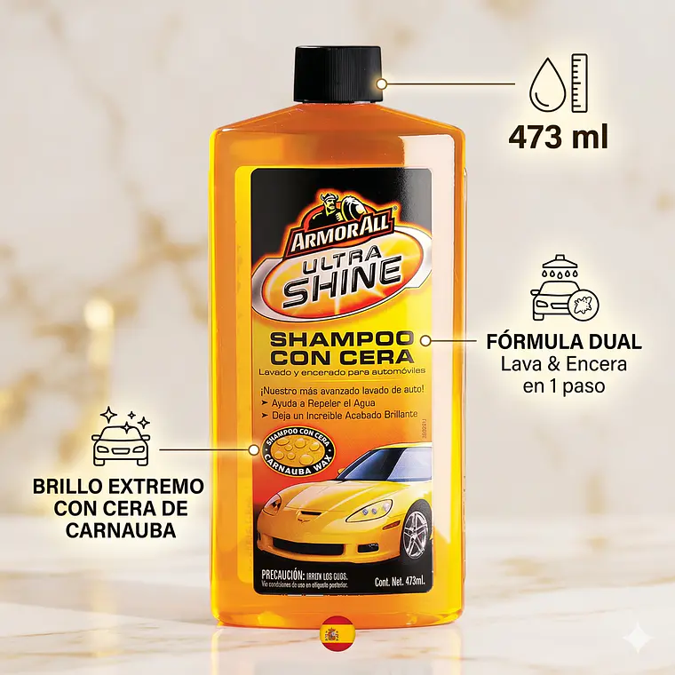 Armor All Shampoo Cera Auto Brillante 473 ml 4