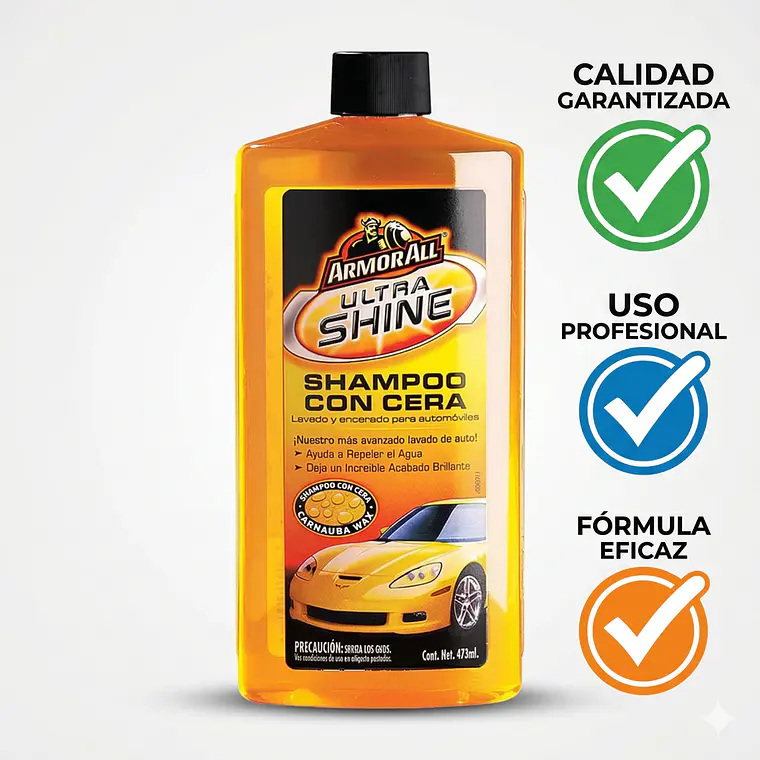 Armor All Shampoo Cera Auto Brillante 473 ml 5