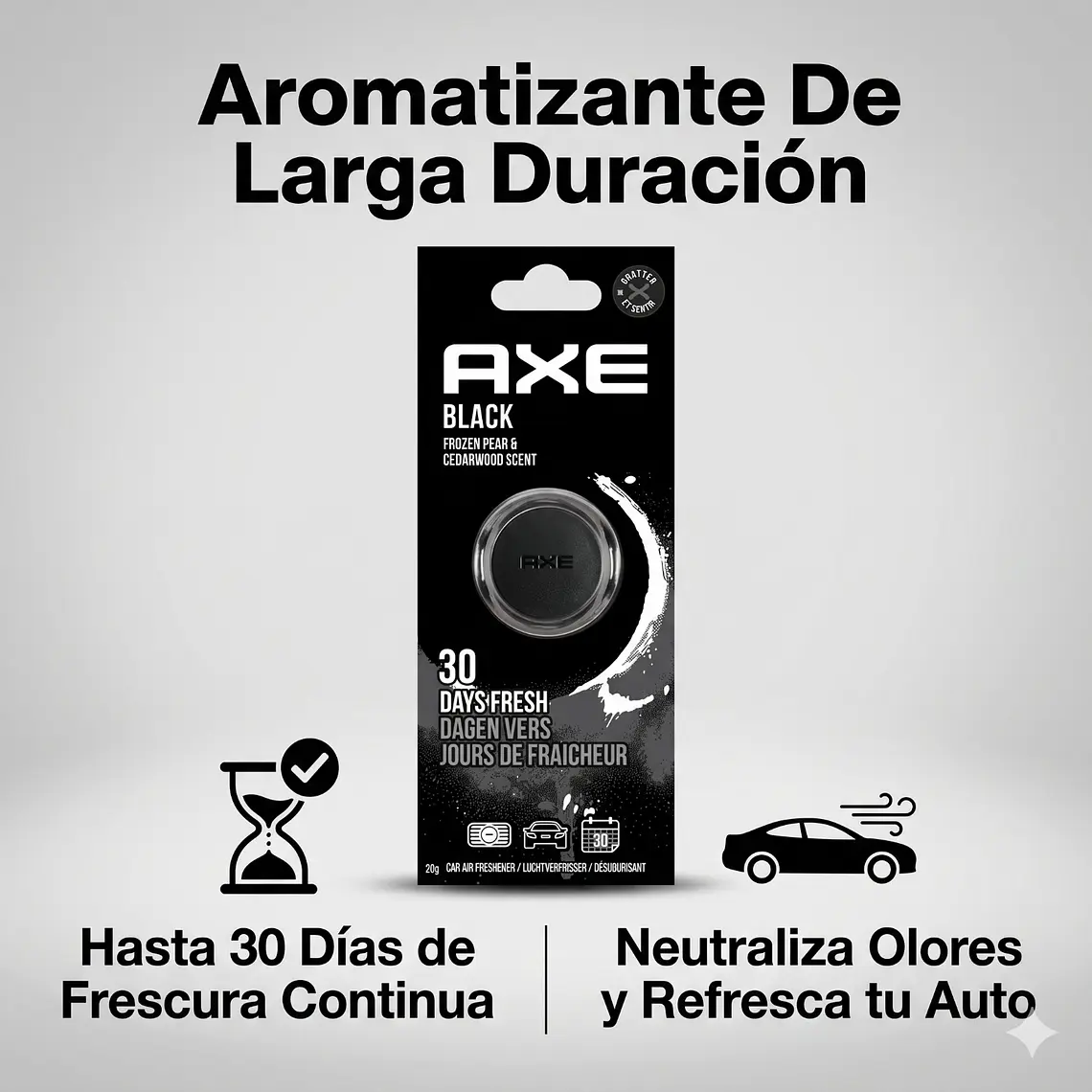 Aromatizante Para Autos Axe Rejilla Black 19gr 3