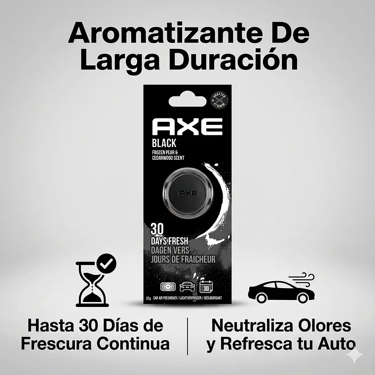 Aromatizante Para Autos Axe Rejilla Black 19gr 3