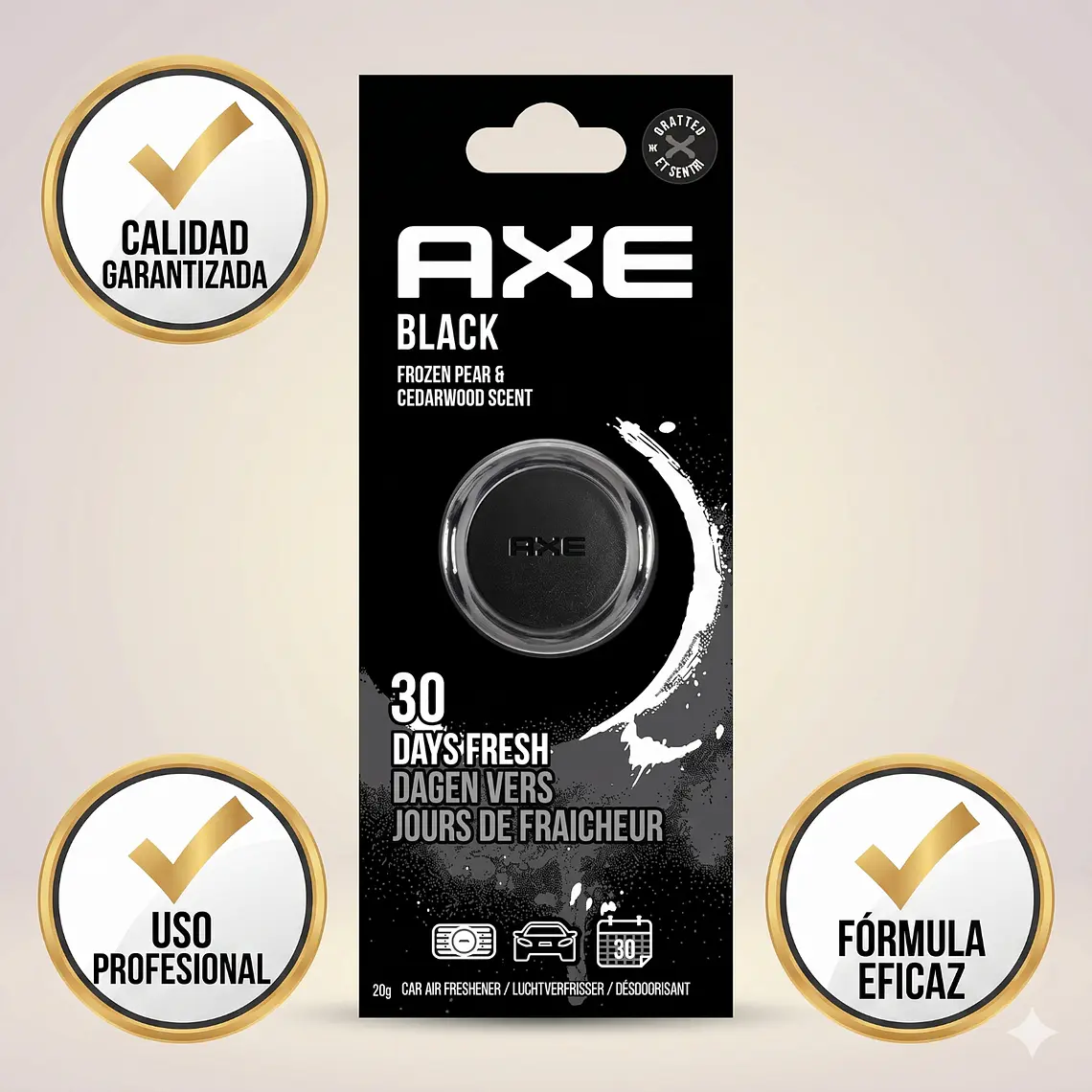 Aromatizante Para Autos Axe Rejilla Black 19gr 6
