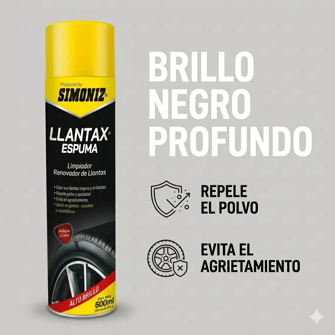 Limpiador de Llantas Simoniz Espuma Para Rines 480ml 3