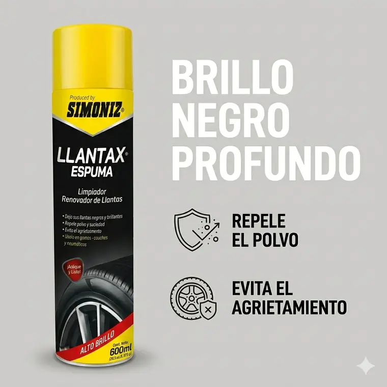 Limpiador de Llantas Simoniz Espuma Para Rines 480ml 3