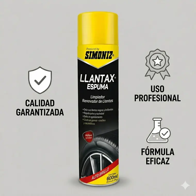 Limpiador de Llantas Simoniz Espuma Para Rines 480ml 6