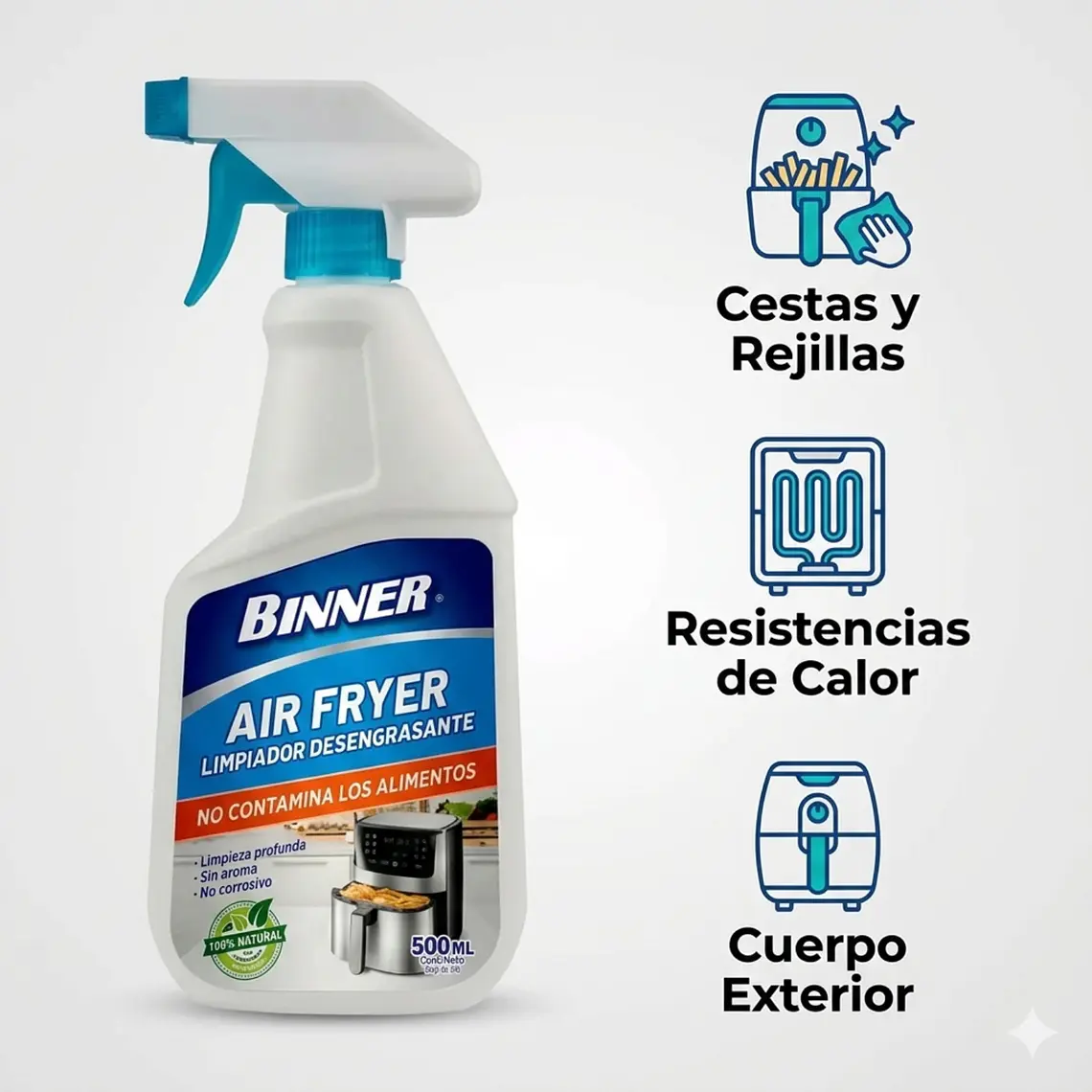 Limpiador De Freidora De Aire Binner 500ml 3