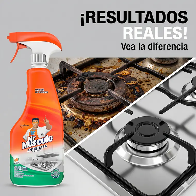 Limpiador Antigrasa Mr. Musculo 500ml 3