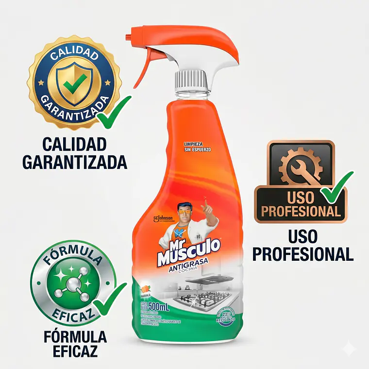 Limpiador Antigrasa Mr. Musculo 500ml 6