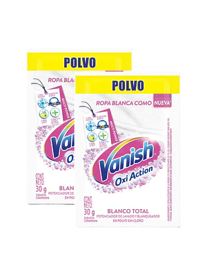 Quitamanchas Ropa Blanca Vanish 30 g Pack x2